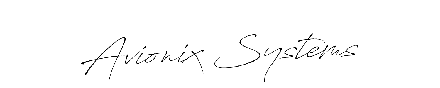 Make a beautiful signature design for name Avionix Systems. Use this online signature maker to create a handwritten signature for free. Avionix Systems signature style 6 images and pictures png