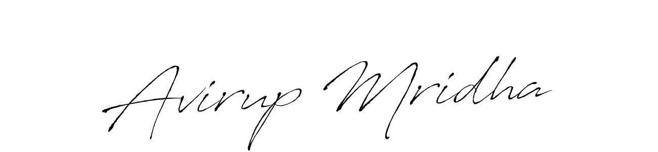 The best way (Antro_Vectra) to make a short signature is to pick only two or three words in your name. The name Avirup Mridha include a total of six letters. For converting this name. Avirup Mridha signature style 6 images and pictures png