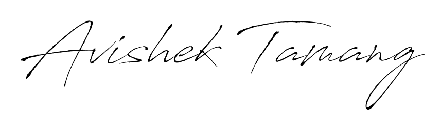 Make a beautiful signature design for name Avishek Tamang. With this signature (Antro_Vectra) style, you can create a handwritten signature for free. Avishek Tamang signature style 6 images and pictures png