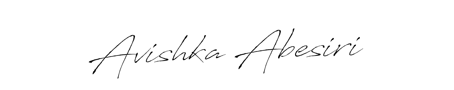 How to make Avishka Abesiri name signature. Use Antro_Vectra style for creating short signs online. This is the latest handwritten sign. Avishka Abesiri signature style 6 images and pictures png
