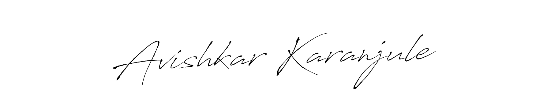 Make a beautiful signature design for name Avishkar Karanjule. With this signature (Antro_Vectra) style, you can create a handwritten signature for free. Avishkar Karanjule signature style 6 images and pictures png