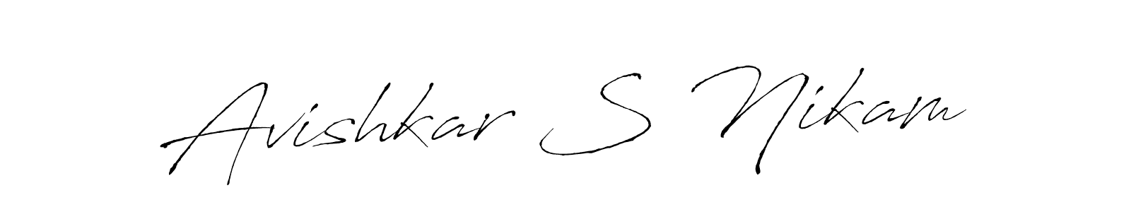 It looks lik you need a new signature style for name Avishkar S Nikam. Design unique handwritten (Antro_Vectra) signature with our free signature maker in just a few clicks. Avishkar S Nikam signature style 6 images and pictures png