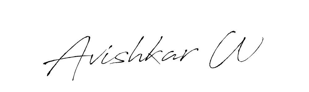 if you are searching for the best signature style for your name Avishkar W. so please give up your signature search. here we have designed multiple signature styles  using Antro_Vectra. Avishkar W signature style 6 images and pictures png