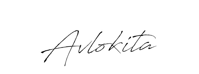 How to make Avlokita name signature. Use Antro_Vectra style for creating short signs online. This is the latest handwritten sign. Avlokita signature style 6 images and pictures png