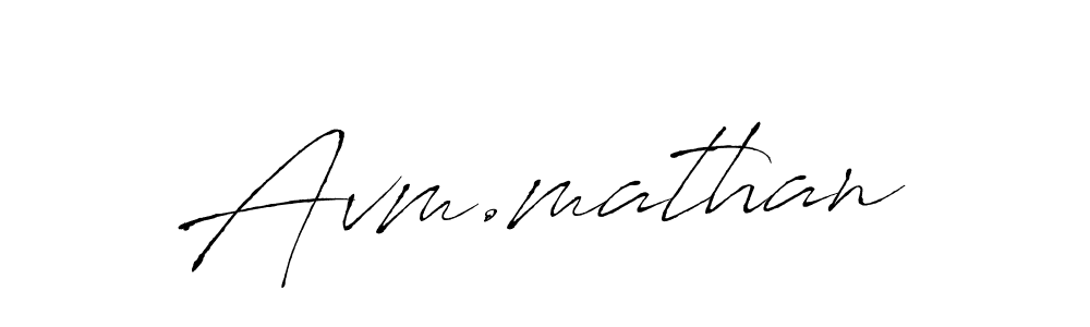 Use a signature maker to create a handwritten signature online. With this signature software, you can design (Antro_Vectra) your own signature for name Avm.mathan. Avm.mathan signature style 6 images and pictures png