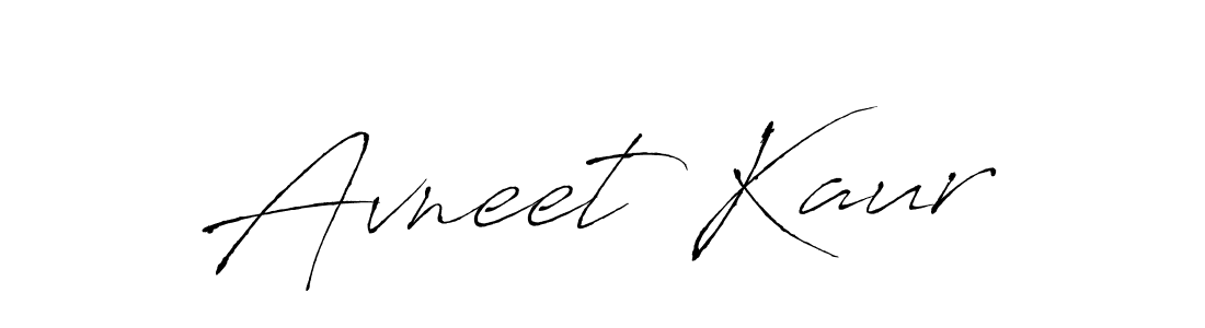 Create a beautiful signature design for name Avneet Kaur. With this signature (Antro_Vectra) fonts, you can make a handwritten signature for free. Avneet Kaur signature style 6 images and pictures png