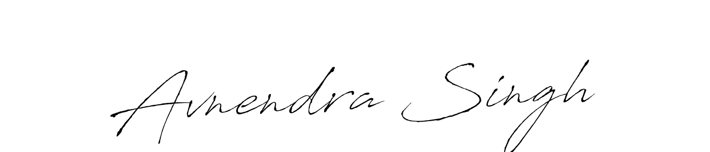 How to make Avnendra Singh name signature. Use Antro_Vectra style for creating short signs online. This is the latest handwritten sign. Avnendra Singh signature style 6 images and pictures png