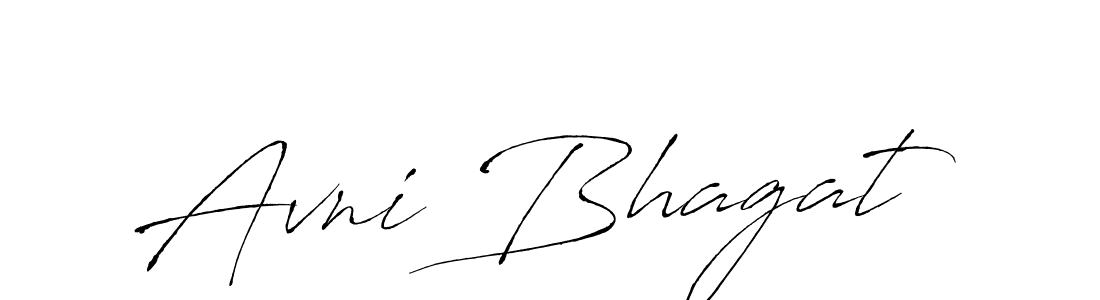 Make a beautiful signature design for name Avni Bhagat. With this signature (Antro_Vectra) style, you can create a handwritten signature for free. Avni Bhagat signature style 6 images and pictures png