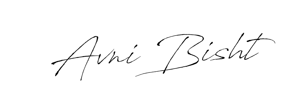 Create a beautiful signature design for name Avni Bisht. With this signature (Antro_Vectra) fonts, you can make a handwritten signature for free. Avni Bisht signature style 6 images and pictures png