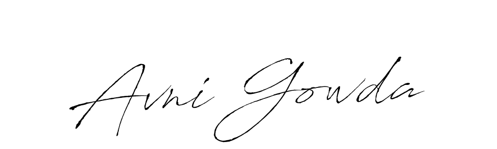 You can use this online signature creator to create a handwritten signature for the name Avni Gowda. This is the best online autograph maker. Avni Gowda signature style 6 images and pictures png