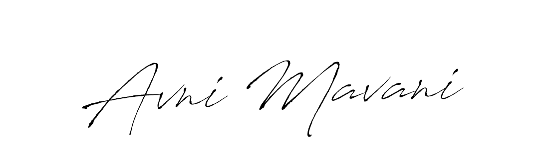 Create a beautiful signature design for name Avni Mavani. With this signature (Antro_Vectra) fonts, you can make a handwritten signature for free. Avni Mavani signature style 6 images and pictures png