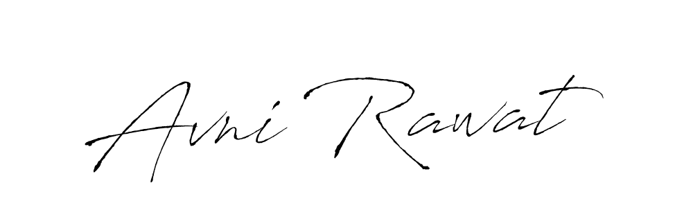 Make a beautiful signature design for name Avni Rawat. With this signature (Antro_Vectra) style, you can create a handwritten signature for free. Avni Rawat signature style 6 images and pictures png