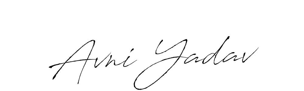 Avni Yadav stylish signature style. Best Handwritten Sign (Antro_Vectra) for my name. Handwritten Signature Collection Ideas for my name Avni Yadav. Avni Yadav signature style 6 images and pictures png