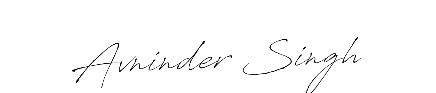 Design your own signature with our free online signature maker. With this signature software, you can create a handwritten (Antro_Vectra) signature for name Avninder Singh. Avninder Singh signature style 6 images and pictures png