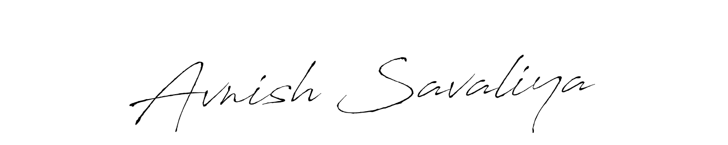 Make a beautiful signature design for name Avnish Savaliya. With this signature (Antro_Vectra) style, you can create a handwritten signature for free. Avnish Savaliya signature style 6 images and pictures png