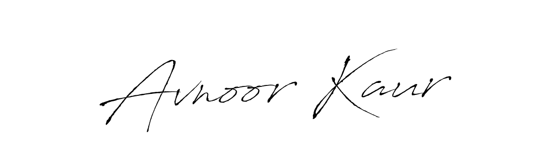 Create a beautiful signature design for name Avnoor Kaur. With this signature (Antro_Vectra) fonts, you can make a handwritten signature for free. Avnoor Kaur signature style 6 images and pictures png