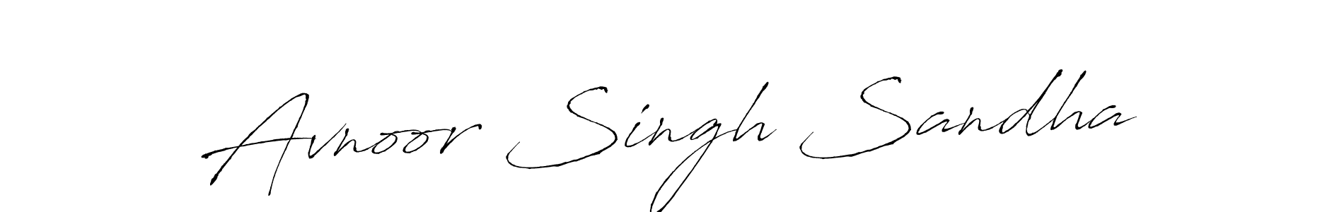 Also we have Avnoor Singh Sandha name is the best signature style. Create professional handwritten signature collection using Antro_Vectra autograph style. Avnoor Singh Sandha signature style 6 images and pictures png