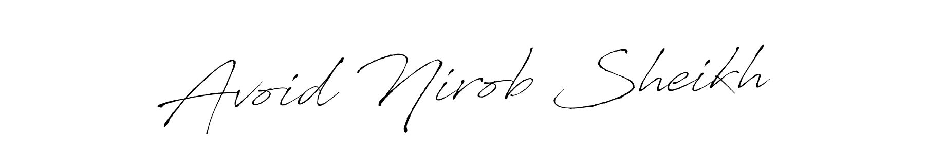 Design your own signature with our free online signature maker. With this signature software, you can create a handwritten (Antro_Vectra) signature for name Avoid Nirob Sheikh. Avoid Nirob Sheikh signature style 6 images and pictures png