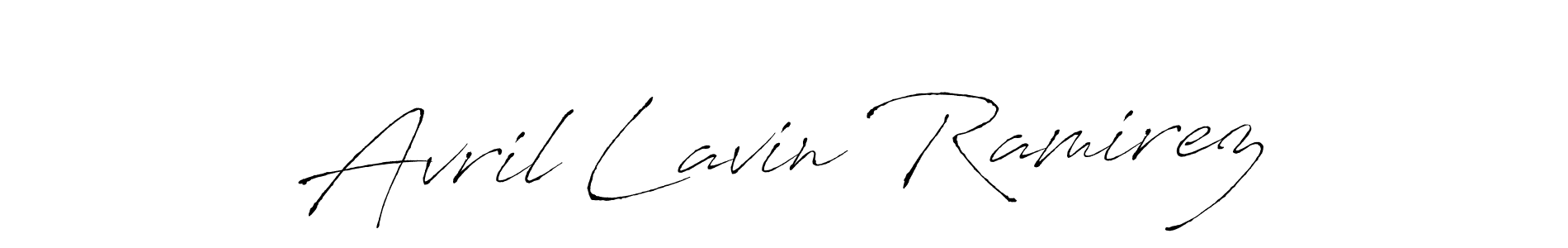 You should practise on your own different ways (Antro_Vectra) to write your name (Avril Lavin Ramirez) in signature. don't let someone else do it for you. Avril Lavin Ramirez signature style 6 images and pictures png