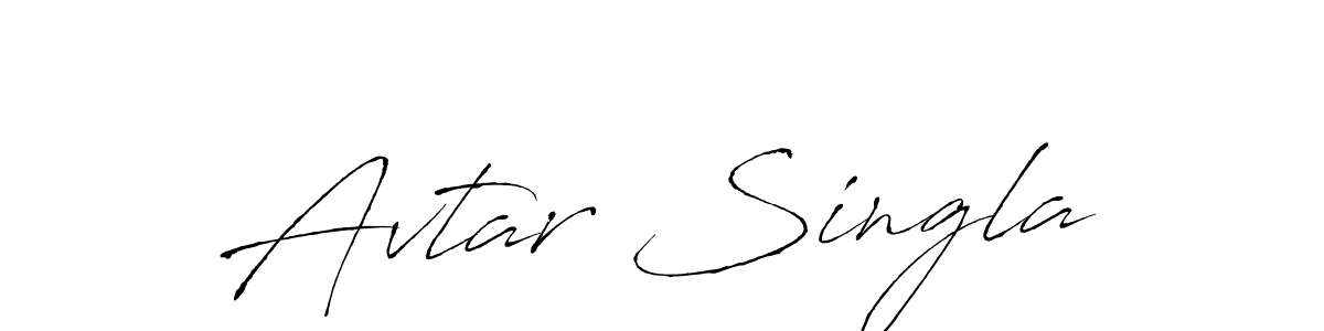 Design your own signature with our free online signature maker. With this signature software, you can create a handwritten (Antro_Vectra) signature for name Avtar Singla. Avtar Singla signature style 6 images and pictures png