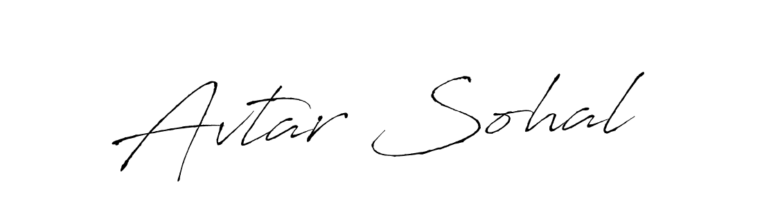 Design your own signature with our free online signature maker. With this signature software, you can create a handwritten (Antro_Vectra) signature for name Avtar Sohal. Avtar Sohal signature style 6 images and pictures png