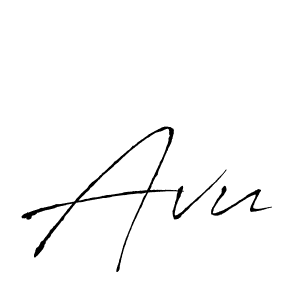 Make a beautiful signature design for name Avu. With this signature (Antro_Vectra) style, you can create a handwritten signature for free. Avu signature style 6 images and pictures png