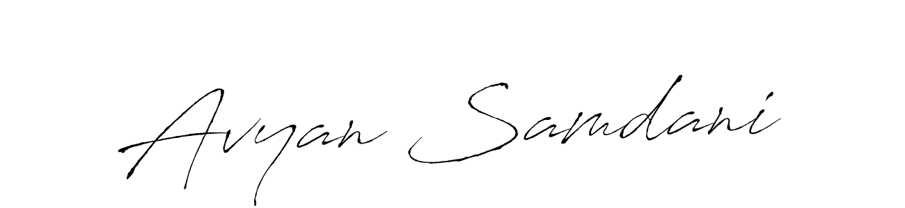 Design your own signature with our free online signature maker. With this signature software, you can create a handwritten (Antro_Vectra) signature for name Avyan Samdani. Avyan Samdani signature style 6 images and pictures png