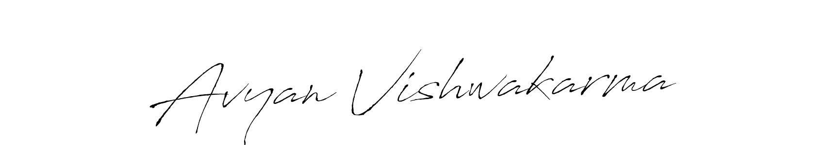 Create a beautiful signature design for name Avyan Vishwakarma. With this signature (Antro_Vectra) fonts, you can make a handwritten signature for free. Avyan Vishwakarma signature style 6 images and pictures png