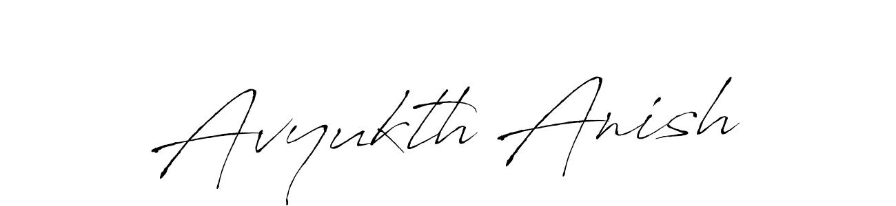 How to make Avyukth Anish name signature. Use Antro_Vectra style for creating short signs online. This is the latest handwritten sign. Avyukth Anish signature style 6 images and pictures png