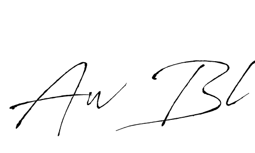 Aw Bl stylish signature style. Best Handwritten Sign (Antro_Vectra) for my name. Handwritten Signature Collection Ideas for my name Aw Bl. Aw Bl signature style 6 images and pictures png