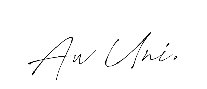 Use a signature maker to create a handwritten signature online. With this signature software, you can design (Antro_Vectra) your own signature for name Aw Uni.. Aw Uni. signature style 6 images and pictures png