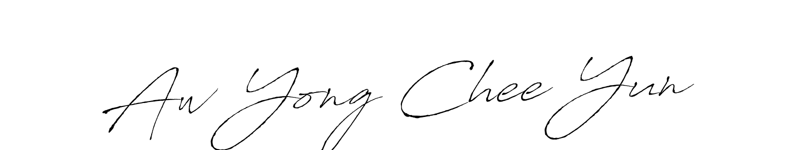 Use a signature maker to create a handwritten signature online. With this signature software, you can design (Antro_Vectra) your own signature for name Aw Yong Chee Yun. Aw Yong Chee Yun signature style 6 images and pictures png