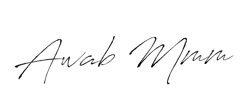 This is the best signature style for the Awab Mmm name. Also you like these signature font (Antro_Vectra). Mix name signature. Awab Mmm signature style 6 images and pictures png
