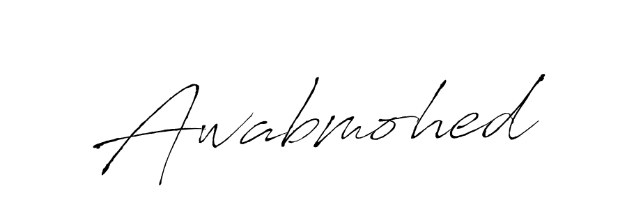 Design your own signature with our free online signature maker. With this signature software, you can create a handwritten (Antro_Vectra) signature for name Awabmohed. Awabmohed signature style 6 images and pictures png