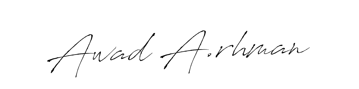 Similarly Antro_Vectra is the best handwritten signature design. Signature creator online .You can use it as an online autograph creator for name Awad A.rhman. Awad A.rhman signature style 6 images and pictures png