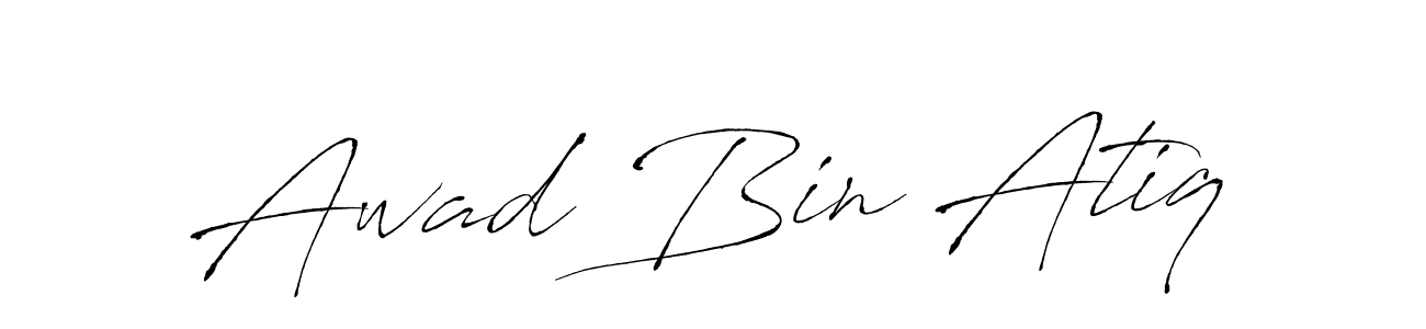 Design your own signature with our free online signature maker. With this signature software, you can create a handwritten (Antro_Vectra) signature for name Awad Bin Atiq. Awad Bin Atiq signature style 6 images and pictures png