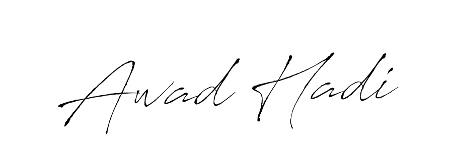 Design your own signature with our free online signature maker. With this signature software, you can create a handwritten (Antro_Vectra) signature for name Awad Hadi. Awad Hadi signature style 6 images and pictures png