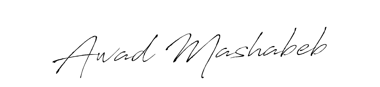 Antro_Vectra is a professional signature style that is perfect for those who want to add a touch of class to their signature. It is also a great choice for those who want to make their signature more unique. Get Awad Mashabeb name to fancy signature for free. Awad Mashabeb signature style 6 images and pictures png