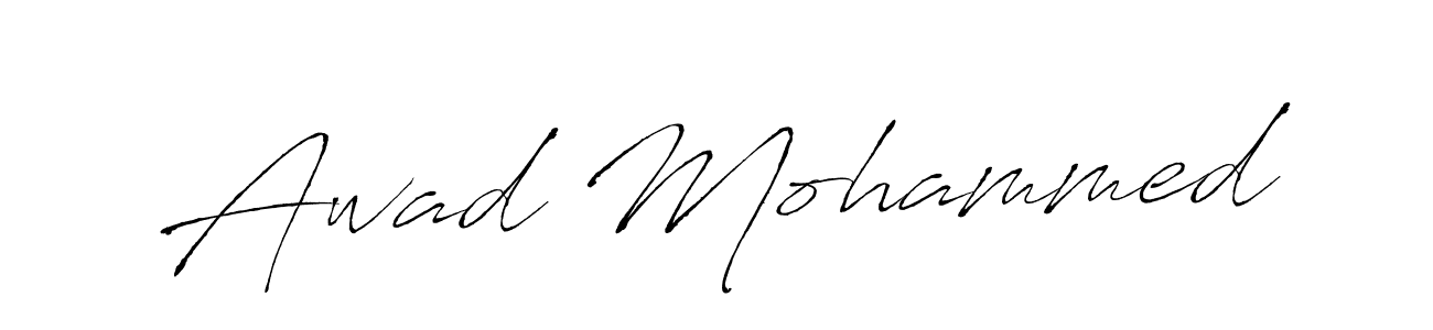 Design your own signature with our free online signature maker. With this signature software, you can create a handwritten (Antro_Vectra) signature for name Awad Mohammed. Awad Mohammed signature style 6 images and pictures png