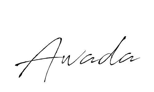 Design your own signature with our free online signature maker. With this signature software, you can create a handwritten (Antro_Vectra) signature for name Awada. Awada signature style 6 images and pictures png