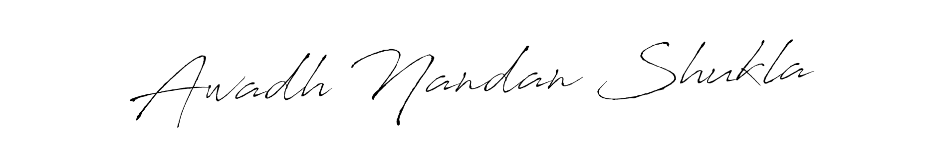 How to make Awadh Nandan Shukla signature? Antro_Vectra is a professional autograph style. Create handwritten signature for Awadh Nandan Shukla name. Awadh Nandan Shukla signature style 6 images and pictures png