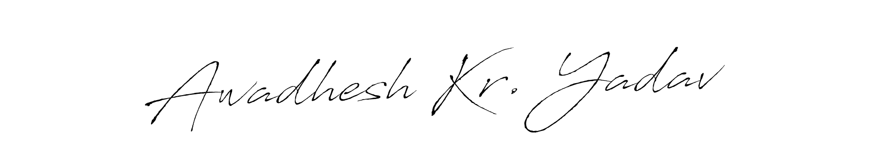 Create a beautiful signature design for name Awadhesh Kr. Yadav. With this signature (Antro_Vectra) fonts, you can make a handwritten signature for free. Awadhesh Kr. Yadav signature style 6 images and pictures png