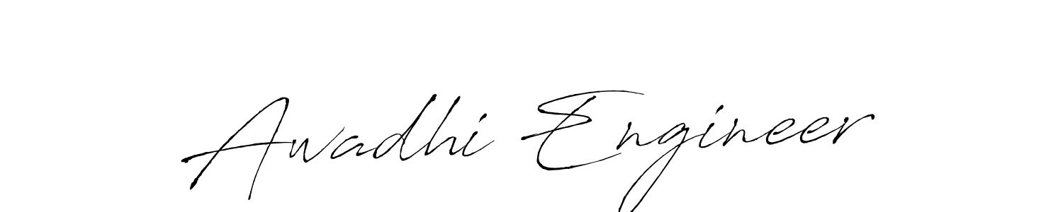 Create a beautiful signature design for name Awadhi Engineer. With this signature (Antro_Vectra) fonts, you can make a handwritten signature for free. Awadhi Engineer signature style 6 images and pictures png