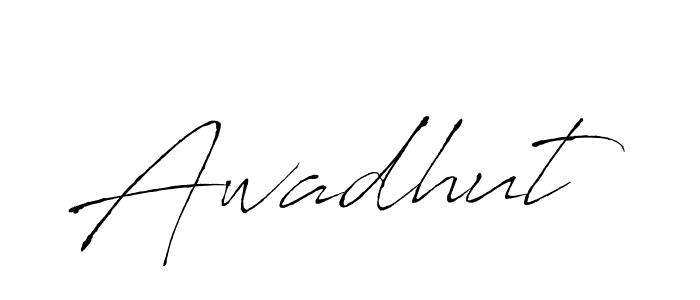 Design your own signature with our free online signature maker. With this signature software, you can create a handwritten (Antro_Vectra) signature for name Awadhut. Awadhut signature style 6 images and pictures png