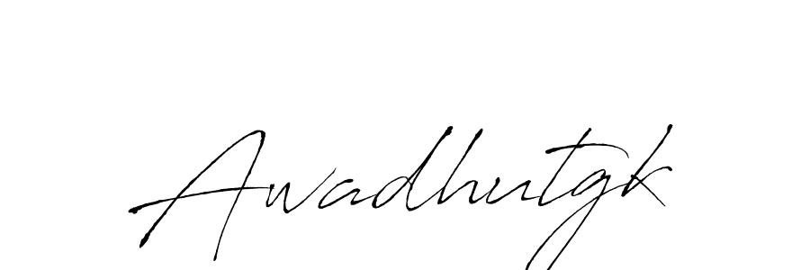 Make a beautiful signature design for name Awadhutgk. With this signature (Antro_Vectra) style, you can create a handwritten signature for free. Awadhutgk signature style 6 images and pictures png