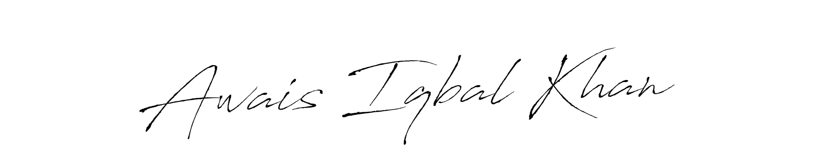 Create a beautiful signature design for name Awais Iqbal Khan. With this signature (Antro_Vectra) fonts, you can make a handwritten signature for free. Awais Iqbal Khan signature style 6 images and pictures png