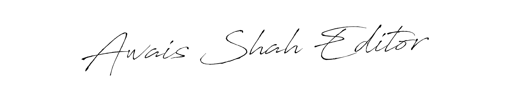Make a beautiful signature design for name Awais Shah Editor. With this signature (Antro_Vectra) style, you can create a handwritten signature for free. Awais Shah Editor signature style 6 images and pictures png