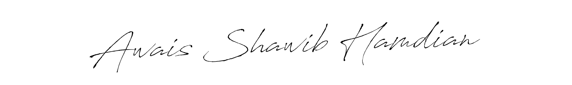 Create a beautiful signature design for name Awais Shawib Hamdian. With this signature (Antro_Vectra) fonts, you can make a handwritten signature for free. Awais Shawib Hamdian signature style 6 images and pictures png