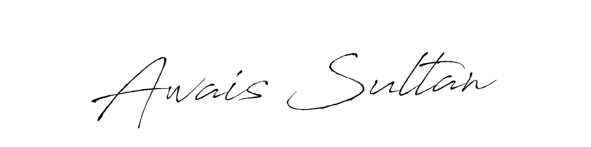 Create a beautiful signature design for name Awais Sultan. With this signature (Antro_Vectra) fonts, you can make a handwritten signature for free. Awais Sultan signature style 6 images and pictures png