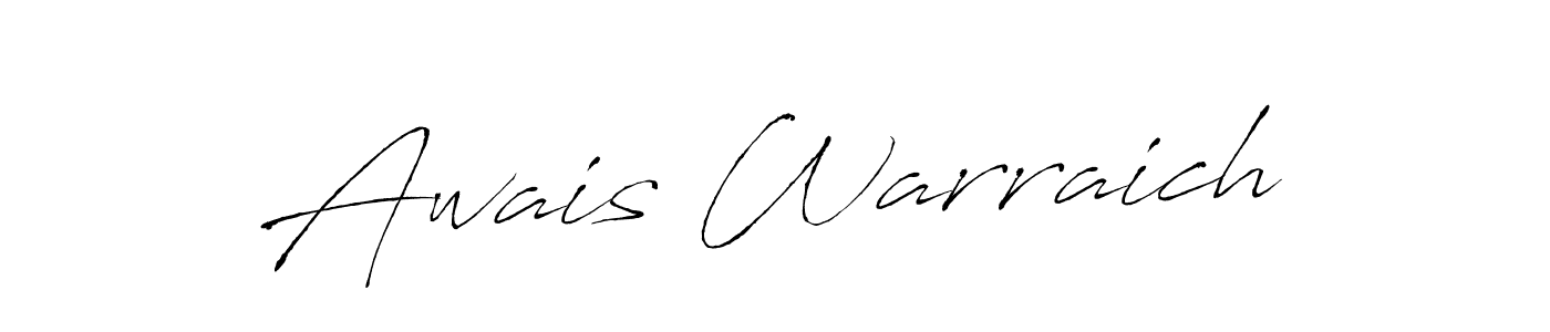 Make a beautiful signature design for name Awais Warraich. With this signature (Antro_Vectra) style, you can create a handwritten signature for free. Awais Warraich signature style 6 images and pictures png